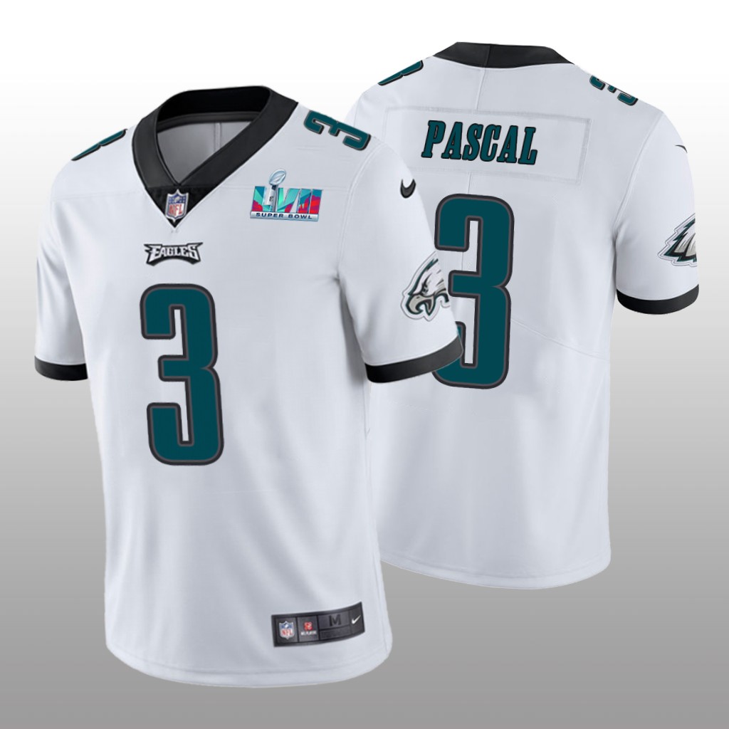 Philadelphia Eagles Zach Pascal White Vapor Limited Jersey Super Bowl LVII - Men's