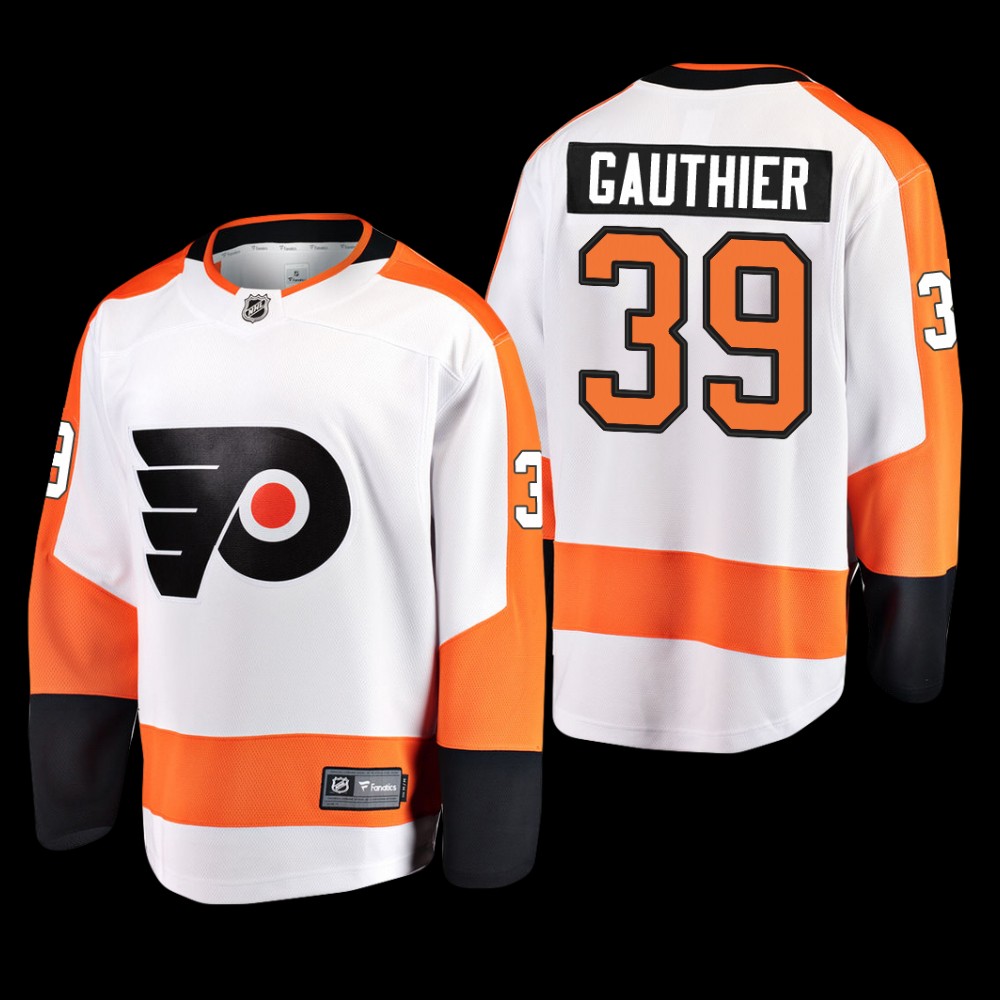 Philadelphia Flyers #39 Cutter Gauthier White Away 2022 NHL Draft Jersey