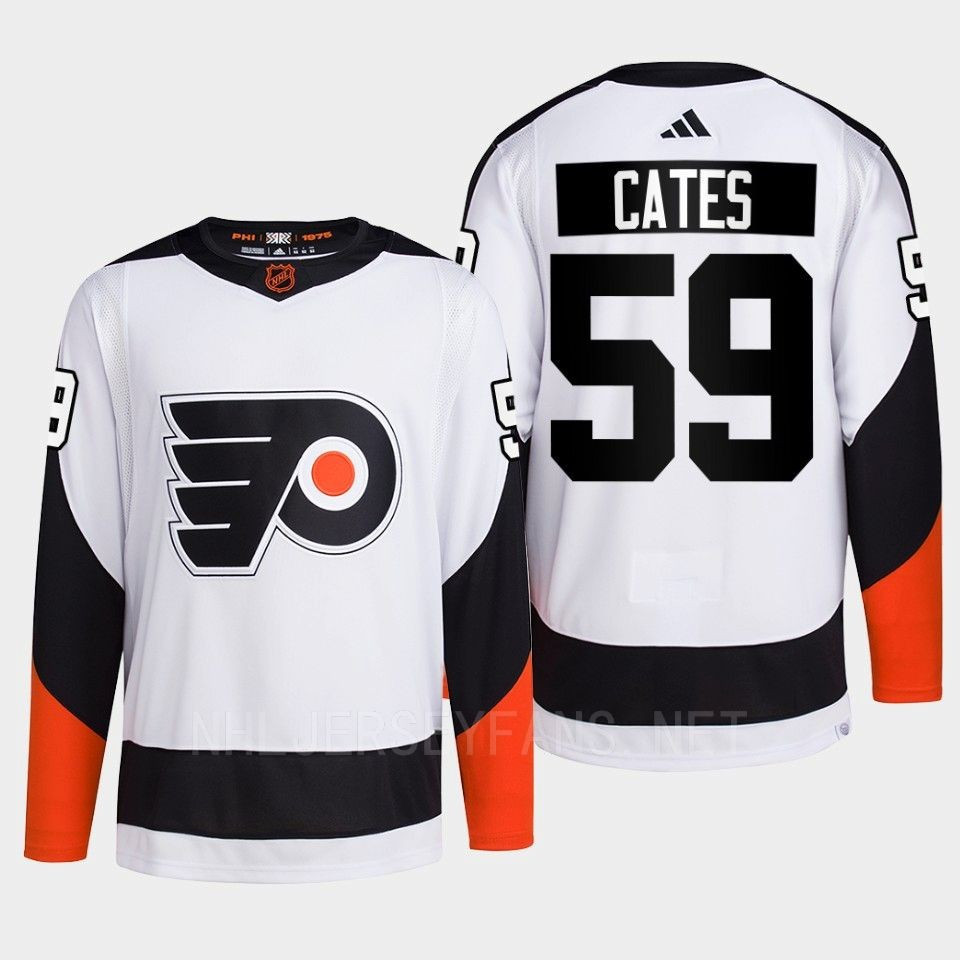 Philadelphia Flyers 2022 Reverse Retro 2.0 Jackson Cates 59 White Primegreen Stitched Jersey Men’s