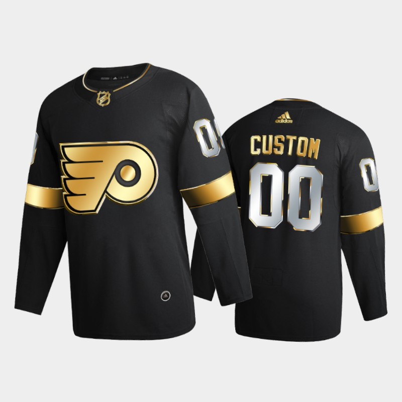Philadelphia Flyers Custom #00 2020-21 Golden Edition Black Limited Jersey