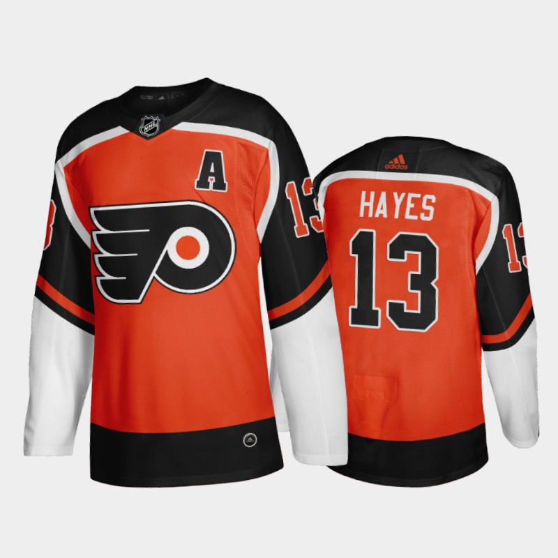 Philadelphia Flyers Kevin Hayes #13 2021 Reverse Retro Orange Fourth Jersey