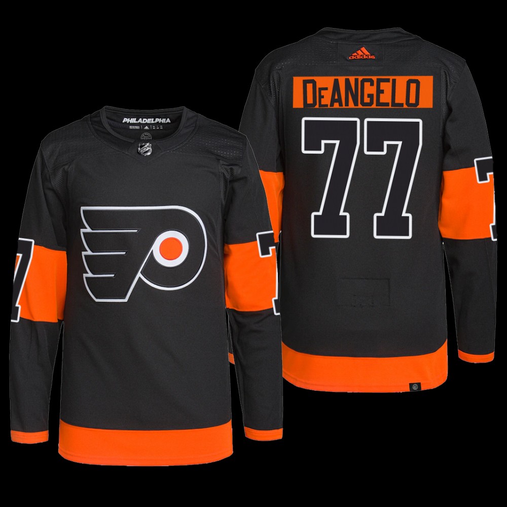 Philadelphia Flyers Tony DeAngelo Primegreen Jersey Black Alternate Uniform