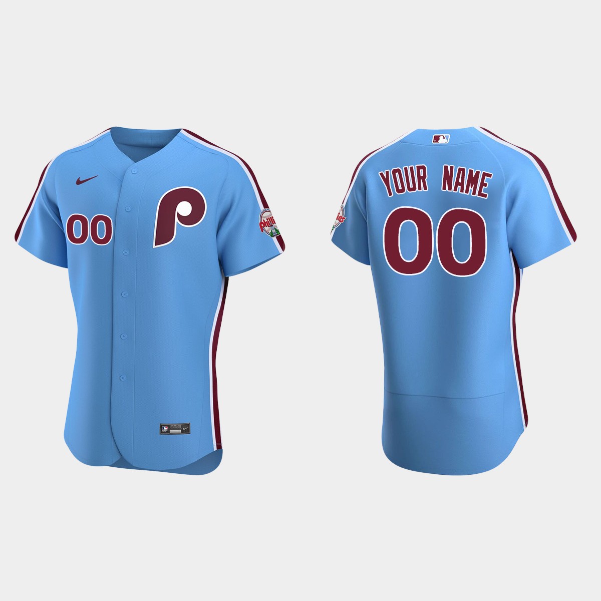 Philadelphia Phillies Custom Alternate Jersey - Light Blue