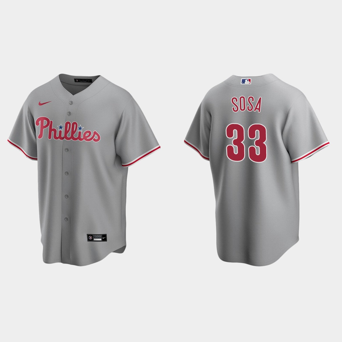 Philadelphia Phillies Edmundo Sosa Road Jersey - Gray