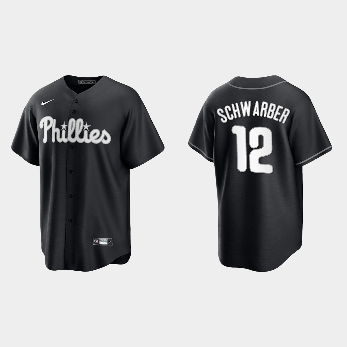 Philadelphia Phillies Kyle Schwarber Jersey - Black White