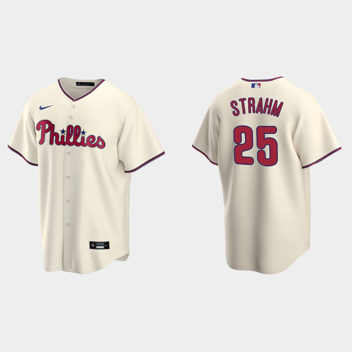 Philadelphia Phillies Matthew Strahm Alternate Jersey - Cream