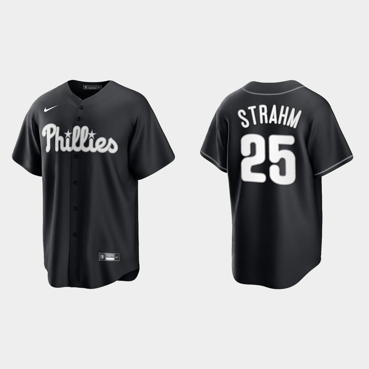 Philadelphia Phillies Matthew Strahm Jersey - Black White