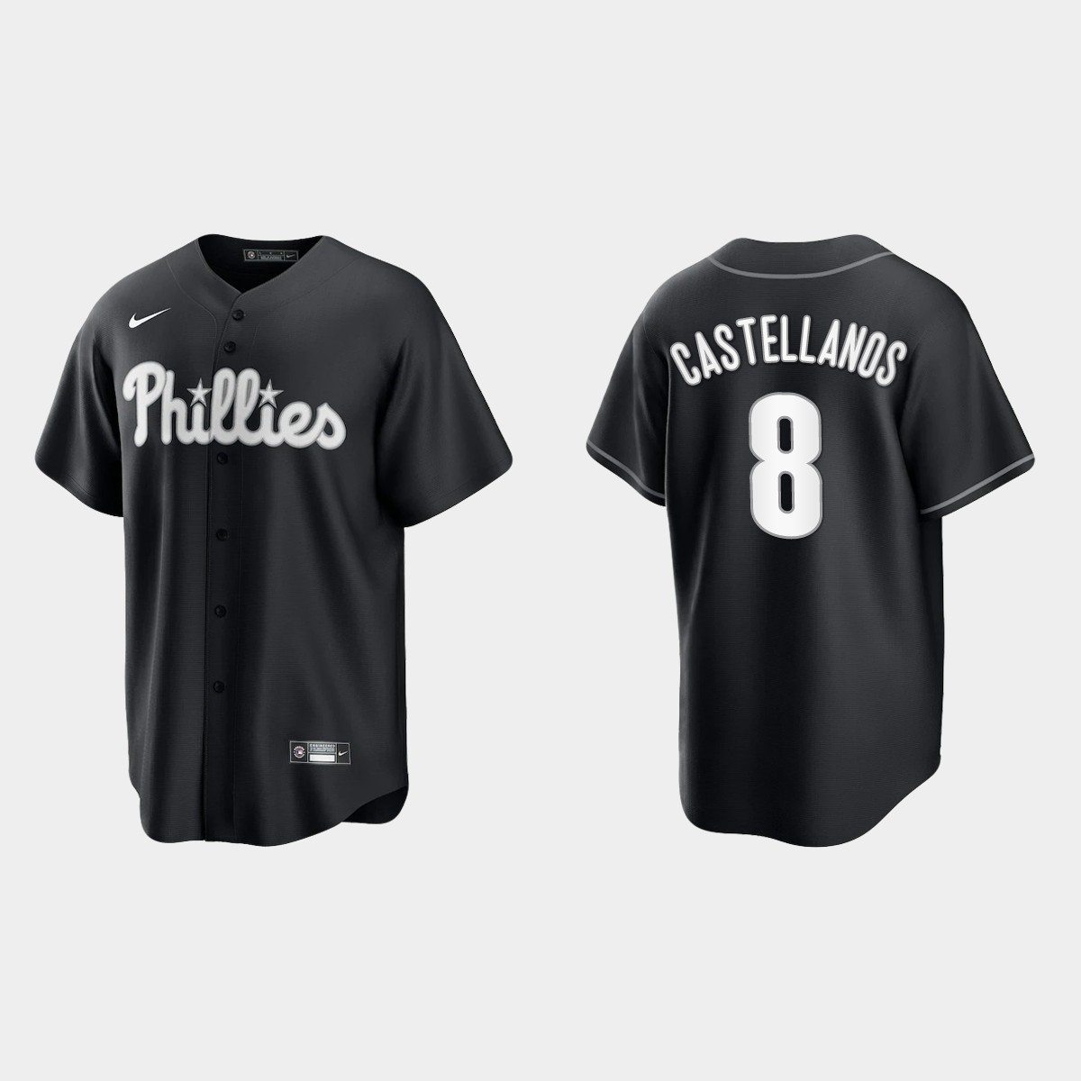 Philadelphia Phillies Nick Castellanos Jersey - Black White