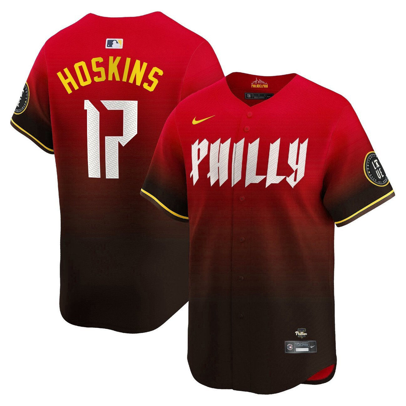 Philadelphia Phillies Rhys Hoskins 2024 City Connect Limited Red Jersey