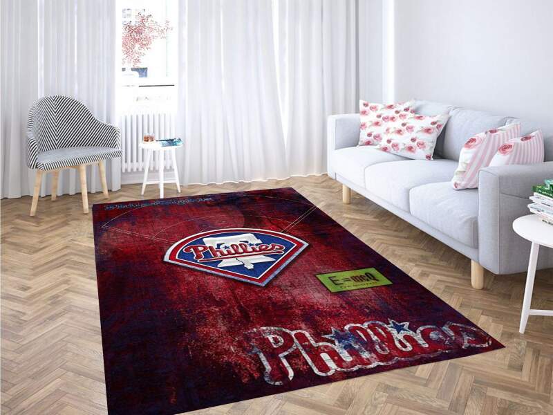 Philadelphia Phillies Wallpaper Carpet Rectangle Rug