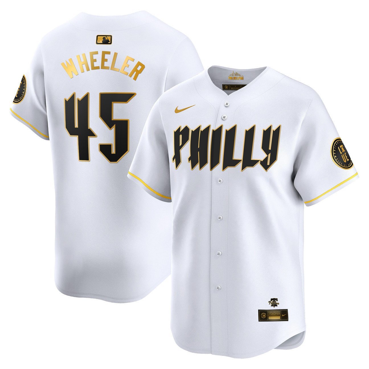 Philadelphia Phillies Zack Wheeler 2024 City Connect Limited White Gold Jersey