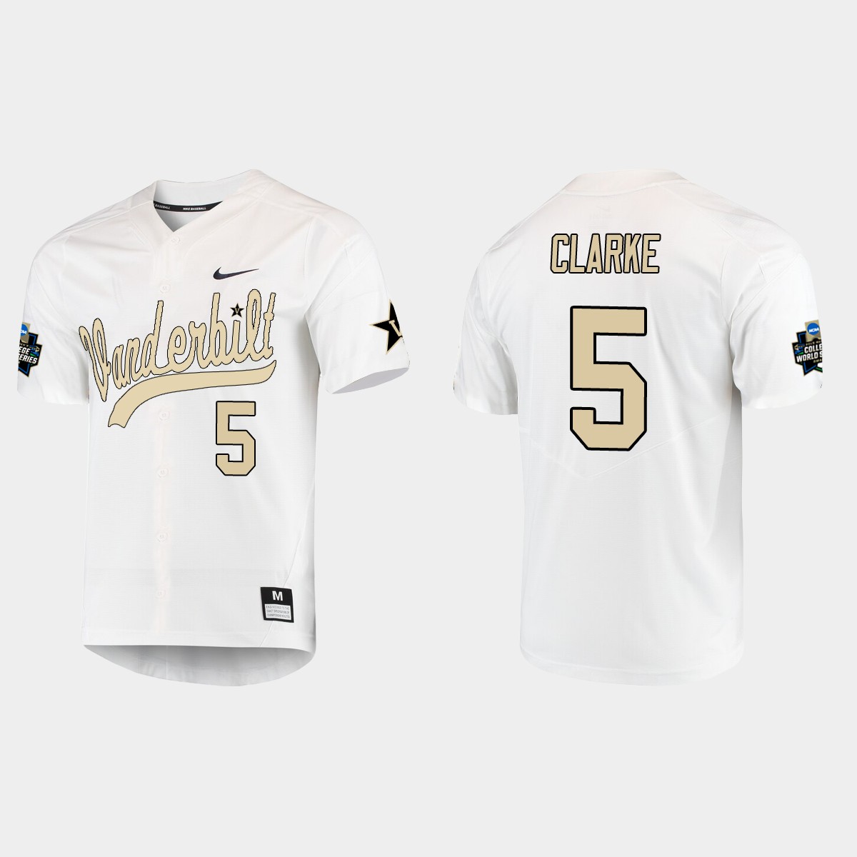 Philip Clarke Vanderbilt Commodores College World Series Jersey - White