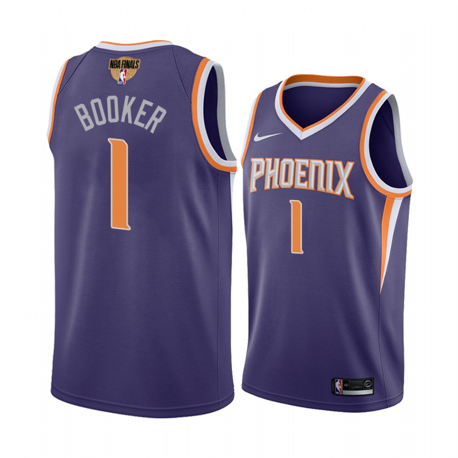 Phoenix Suns #1 Devin Booker 2021 NBA Finals Purple Jersey