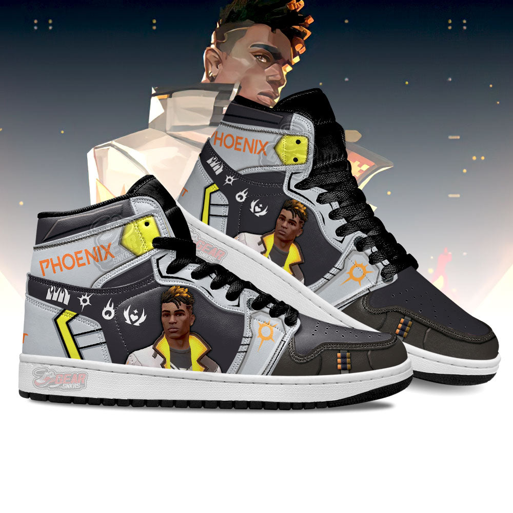 Phoenix Valorant Agent JD Sneakers Shoes For Gamer, Air Jordan Hightop