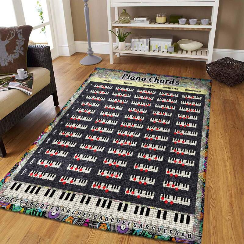 Piano Chords Rectangle Rug