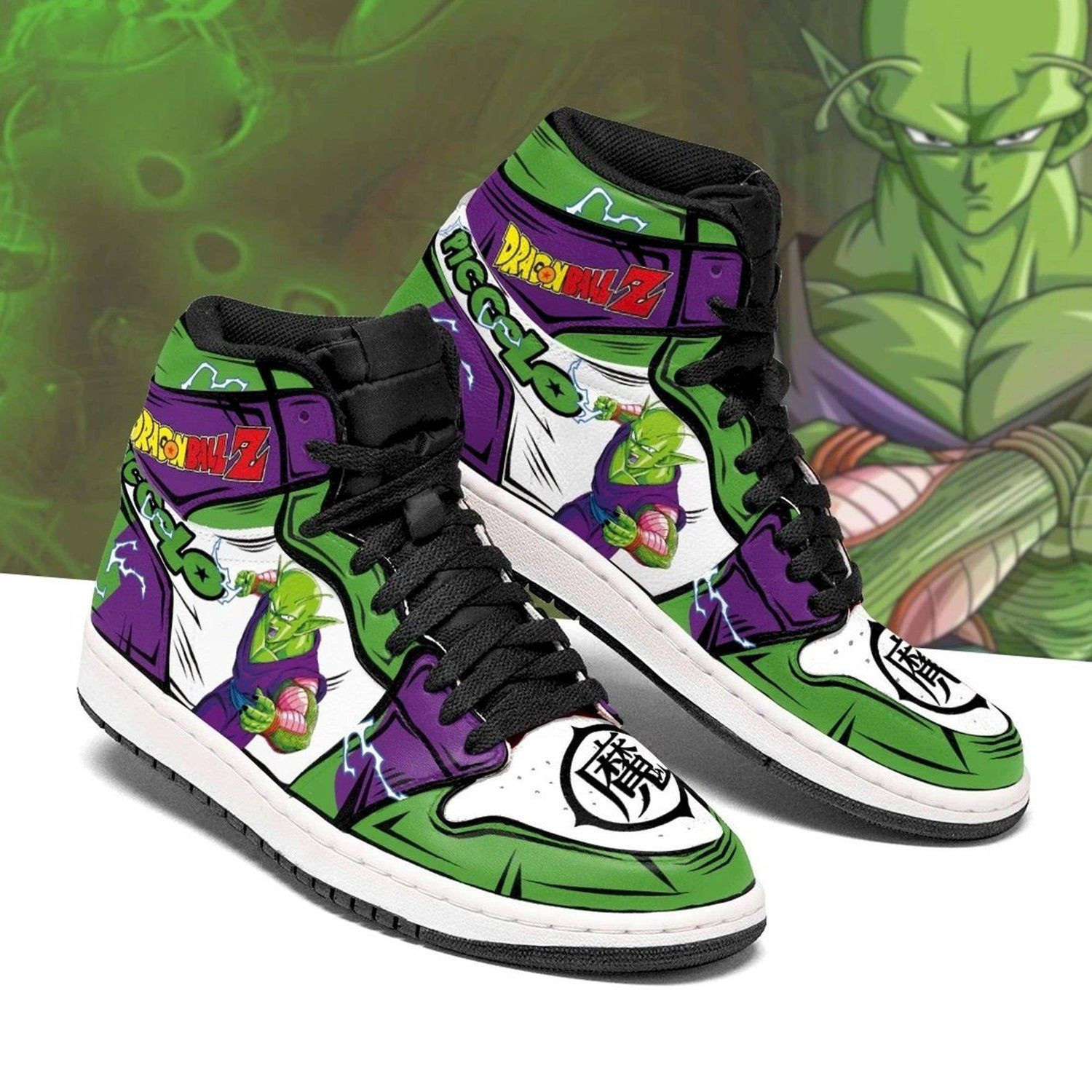 Piccolo Dragon Ball 1 High Top Air Jordan Sneaker, Air Jordan Hightop