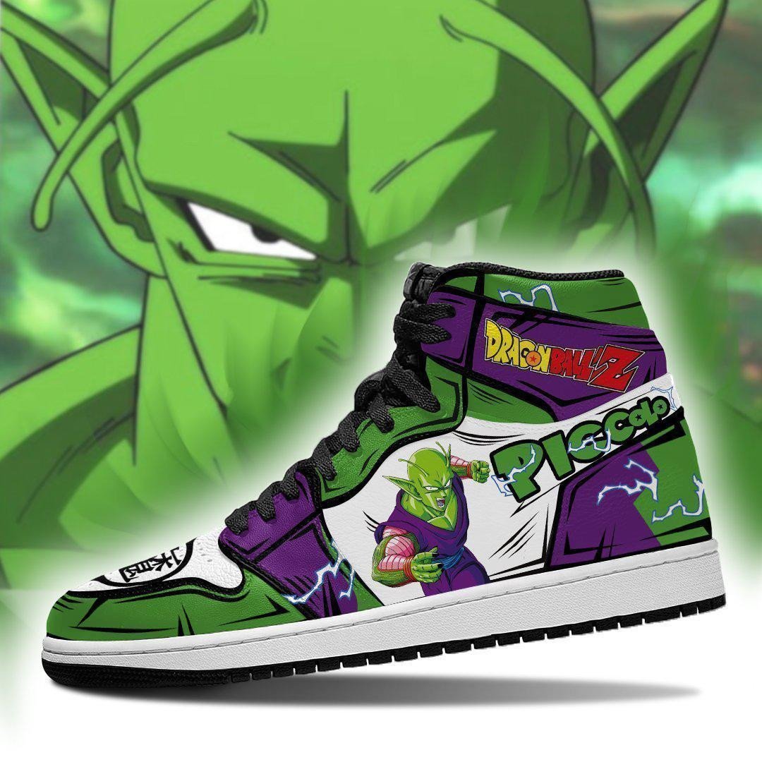 Piccolo JD1s Sneakers Anime Dragon Ball Shoes, Air Jordan Hightop