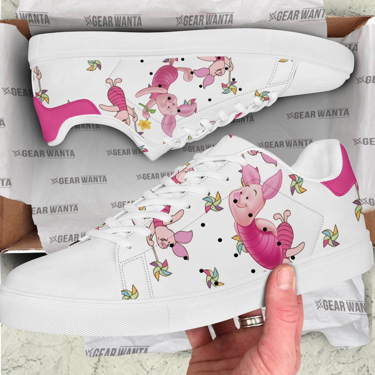 Pigglet Skate Shoes Custom Winnie The Pooh Sneakers