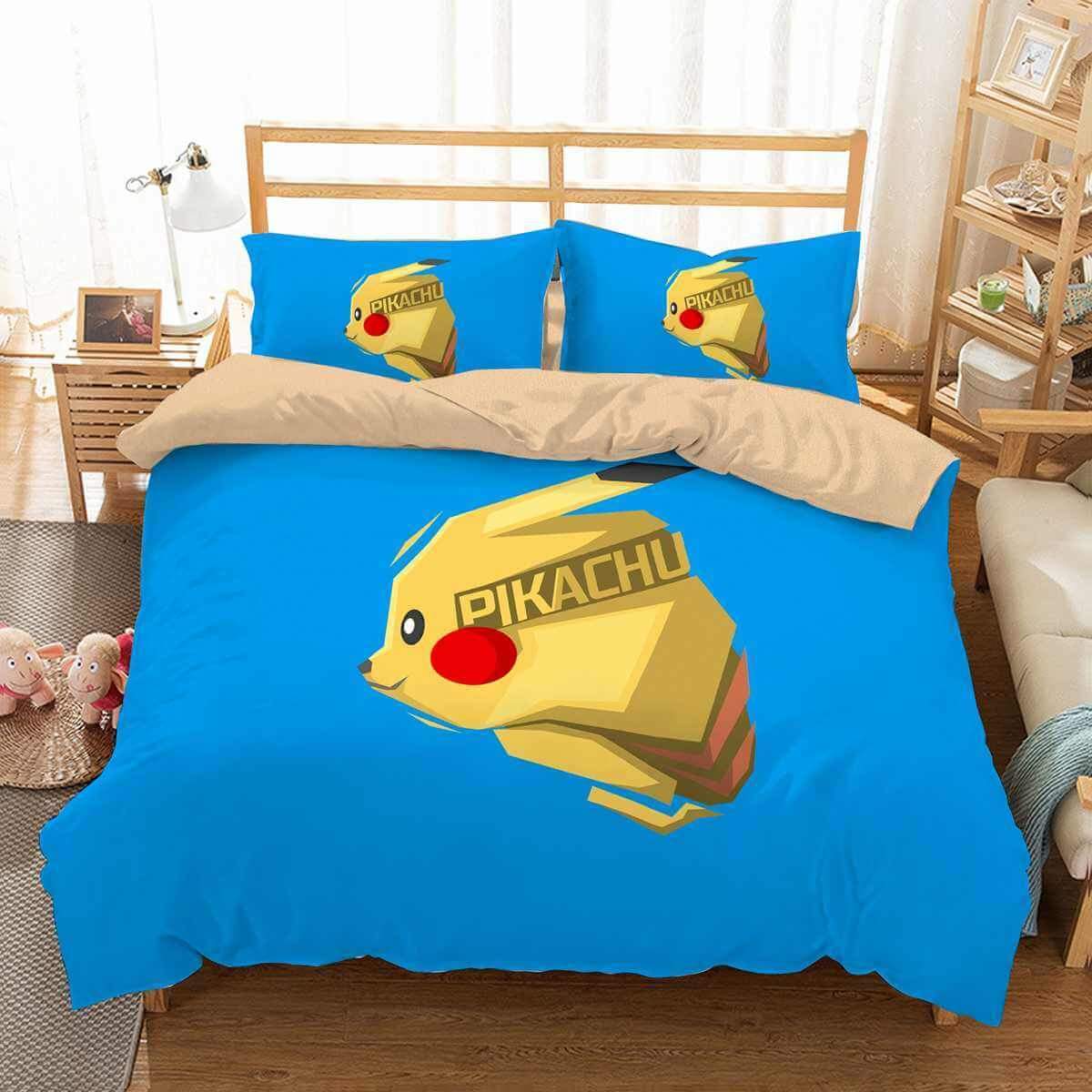 Pikachu 3D Customized Duvet Cover Bedding Set