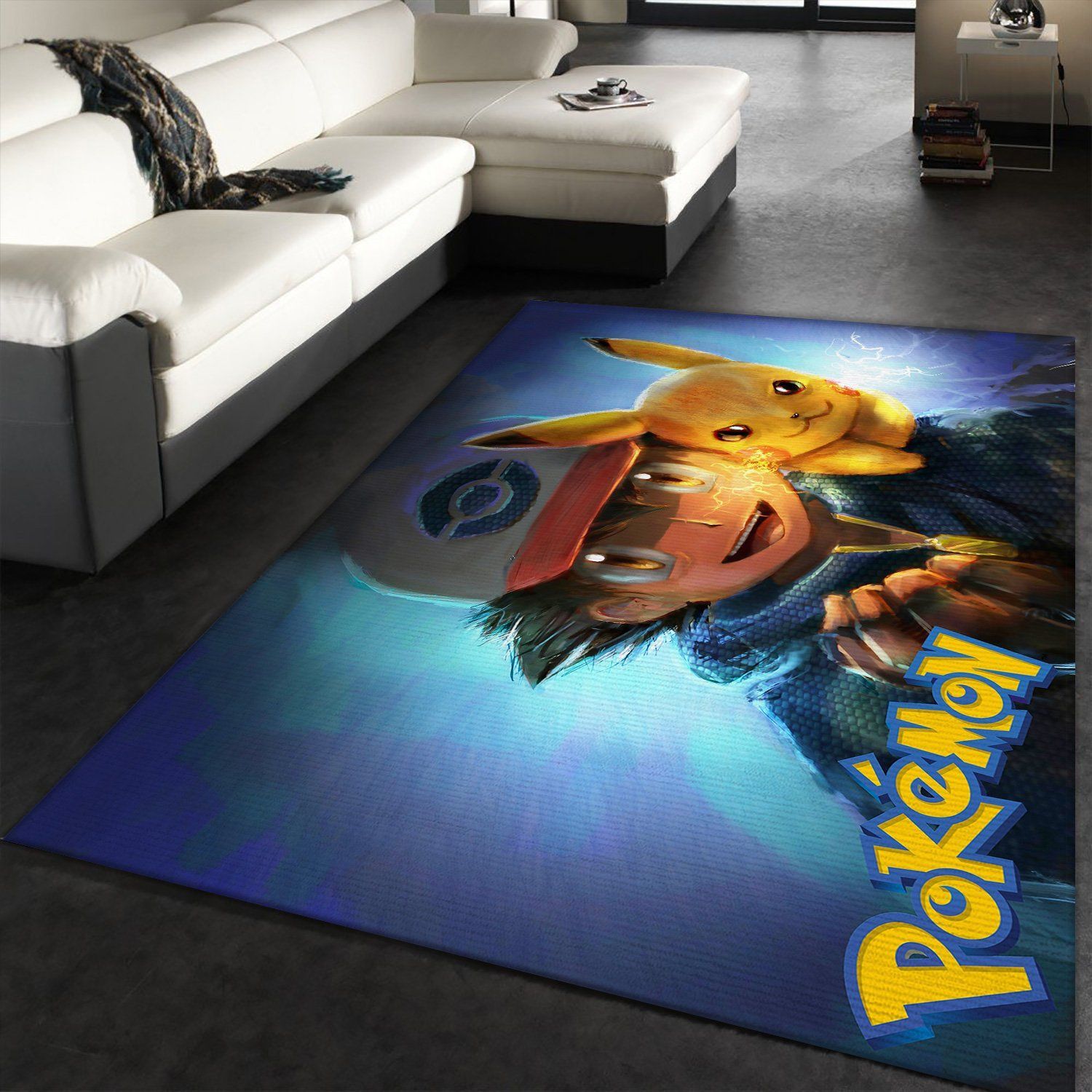 Pikachu Cute Pokemon Rectangle Rug – Custom Size And Printing
