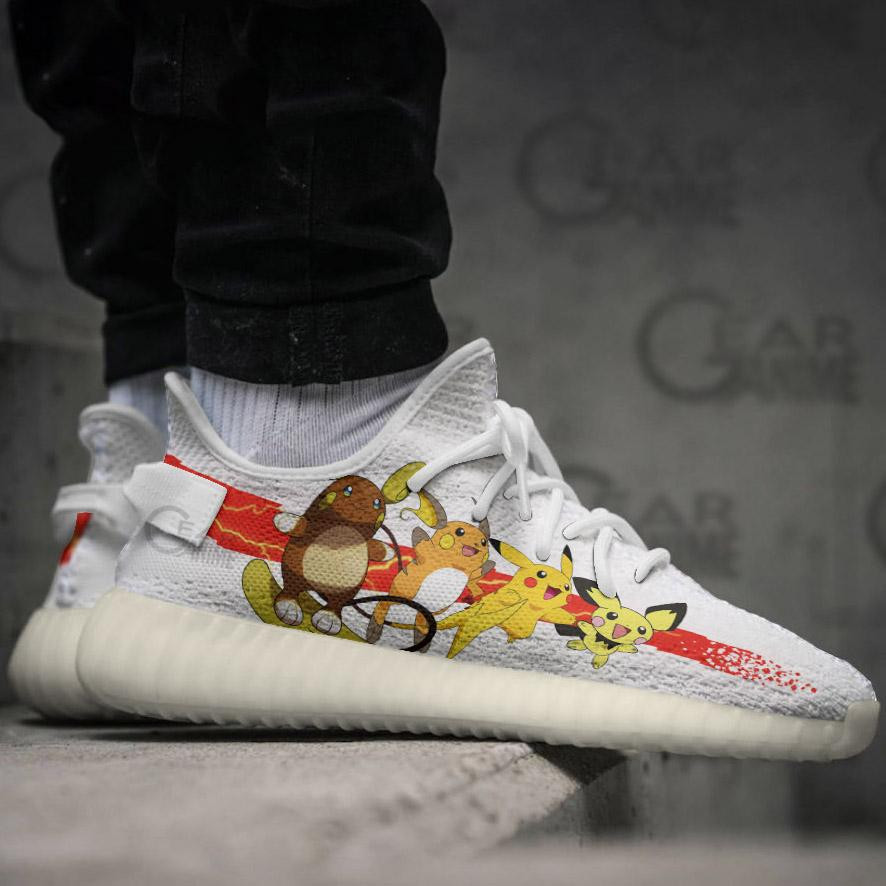 Pikachu Evolution Yz Shoes Custom For Pokemon Anime Fans TT11