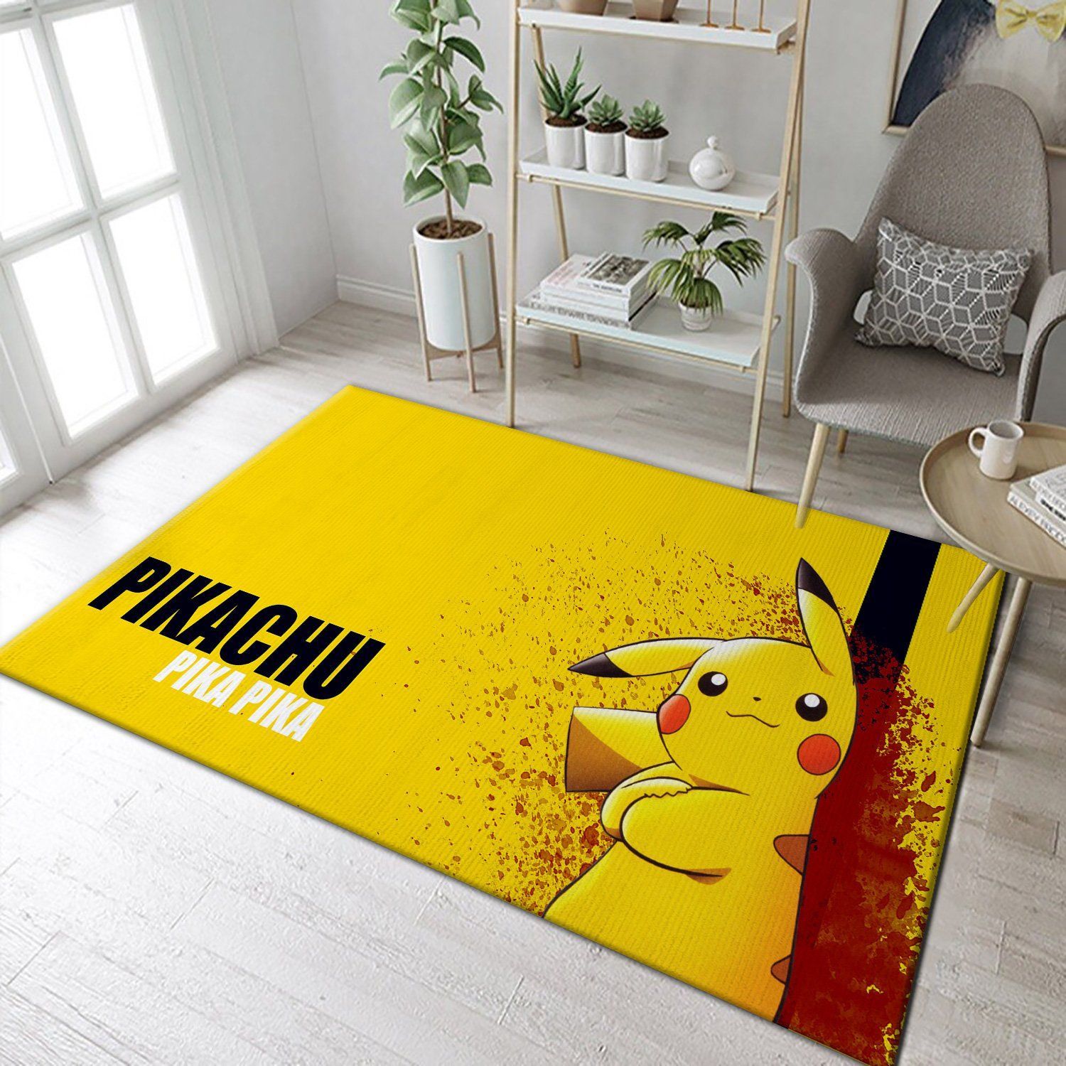 Pikachu Pokemon Anime Rectangle Rug – Custom Size And Printing