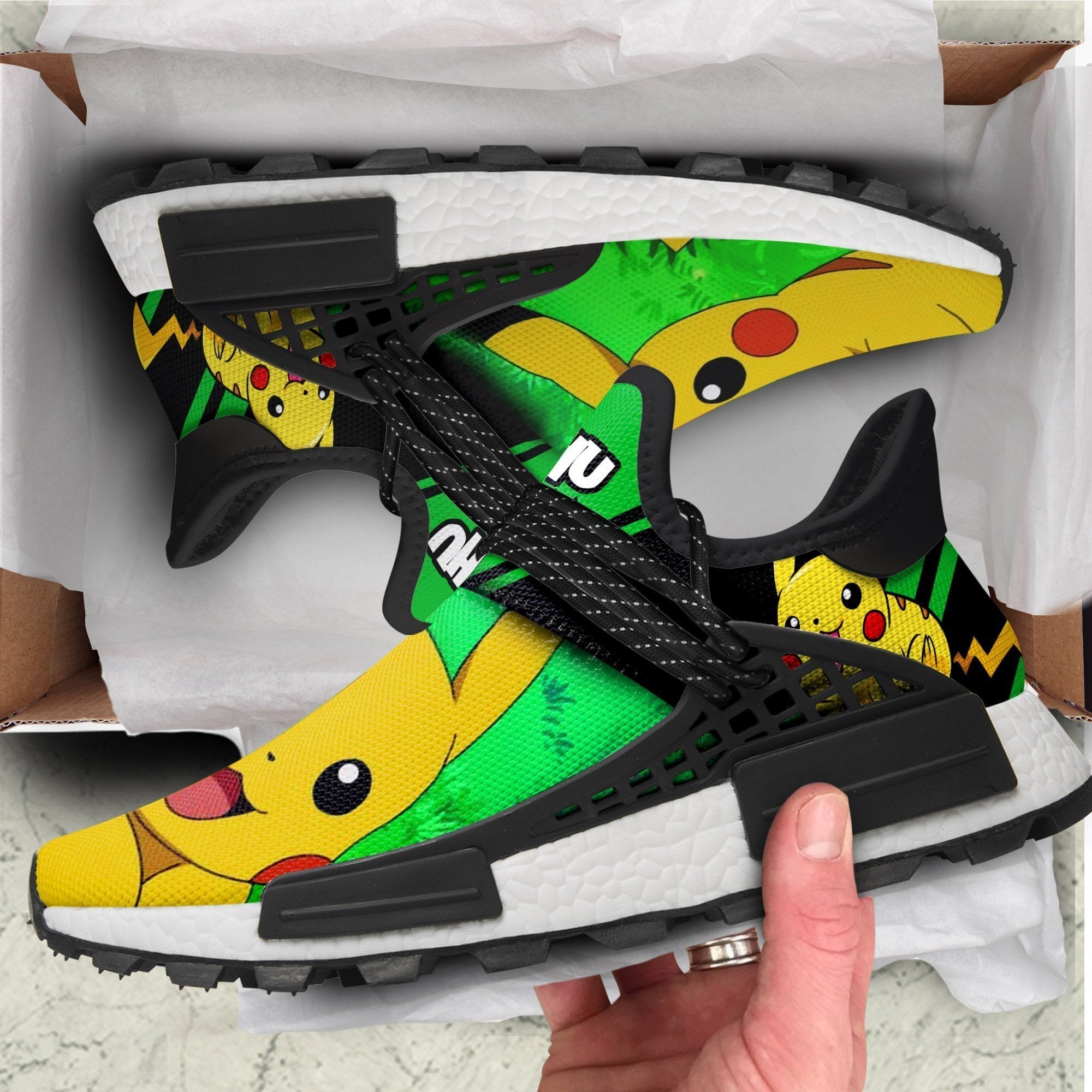 Pikachu Shoes Sporty Pokemon Anime Sneakers, NMD Shoes