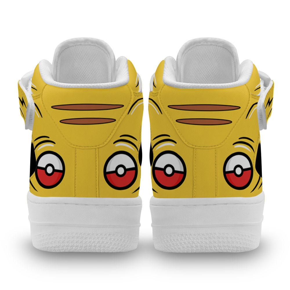 Pikachu Thunderbolt Sneakers Air Mid Pokemon Anime Shoes