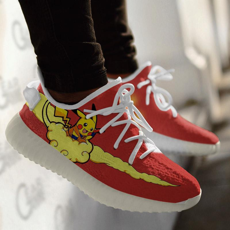 Pikagoku Shoes Custom Pikachu Mixed Goku Kintoun Anime Sneakers