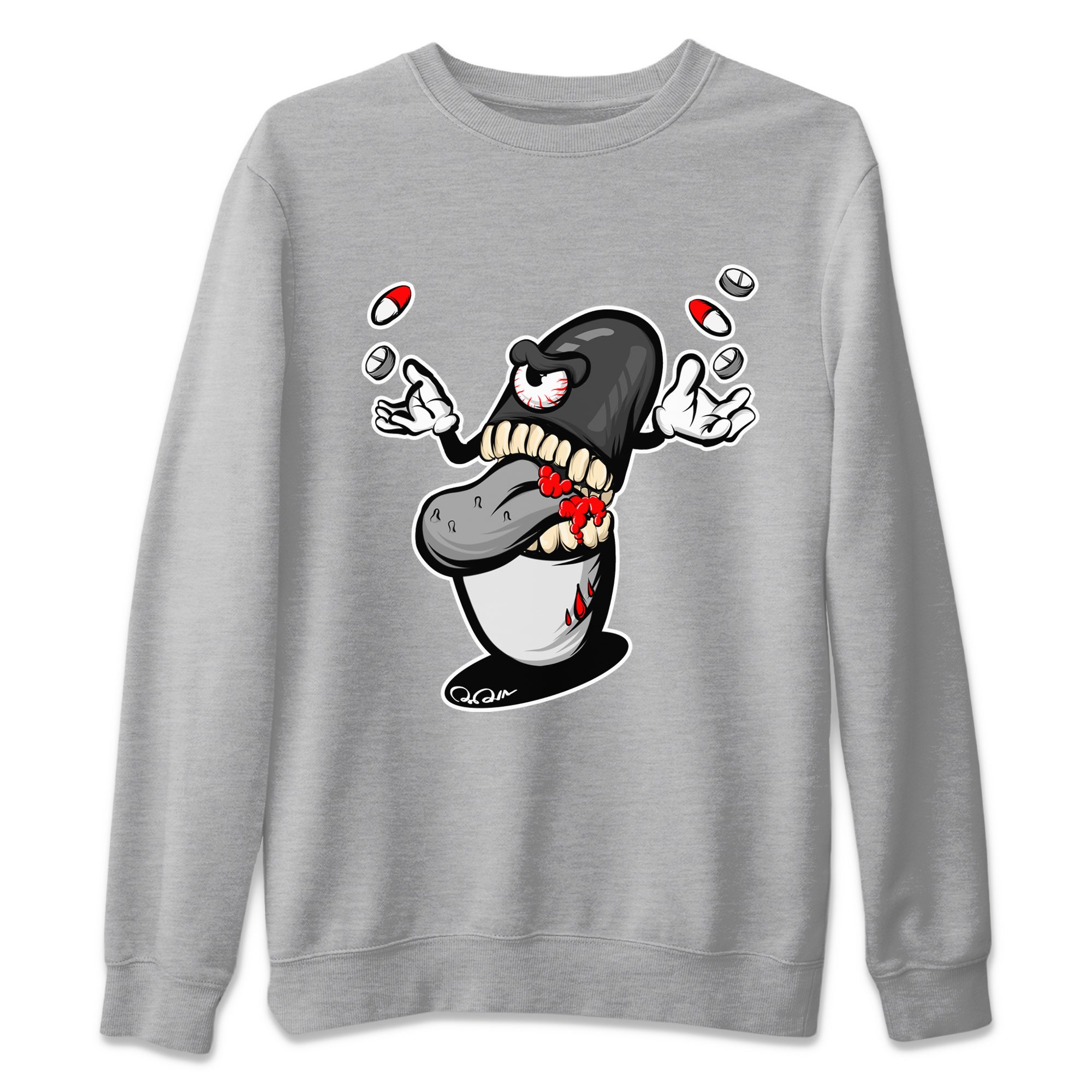 Pill Monster Unisex Sweater – Air Jordan 13 Black Flint, Sneakers Matching Sweater