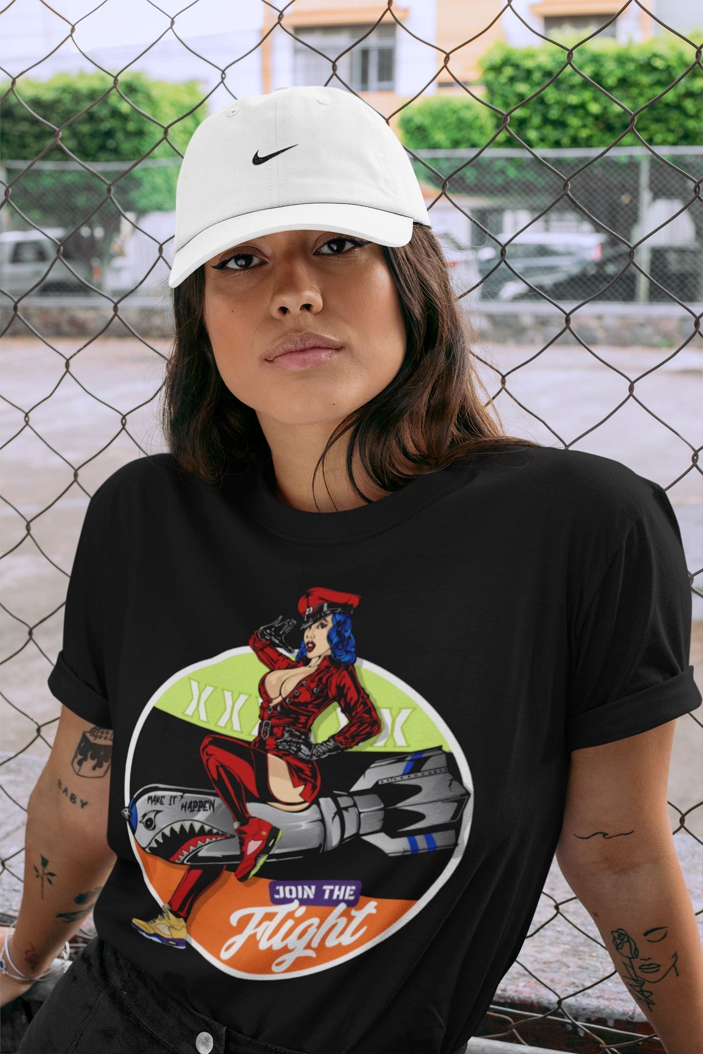 Pin Up Girl Unisex Sweater – Air Jordan 5 What The, Sneakers Matching Sweater