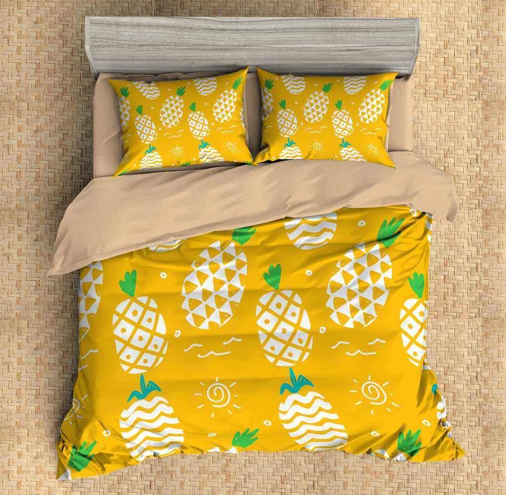 Pineapple 3D Customized Duvet Cover Bedding Set