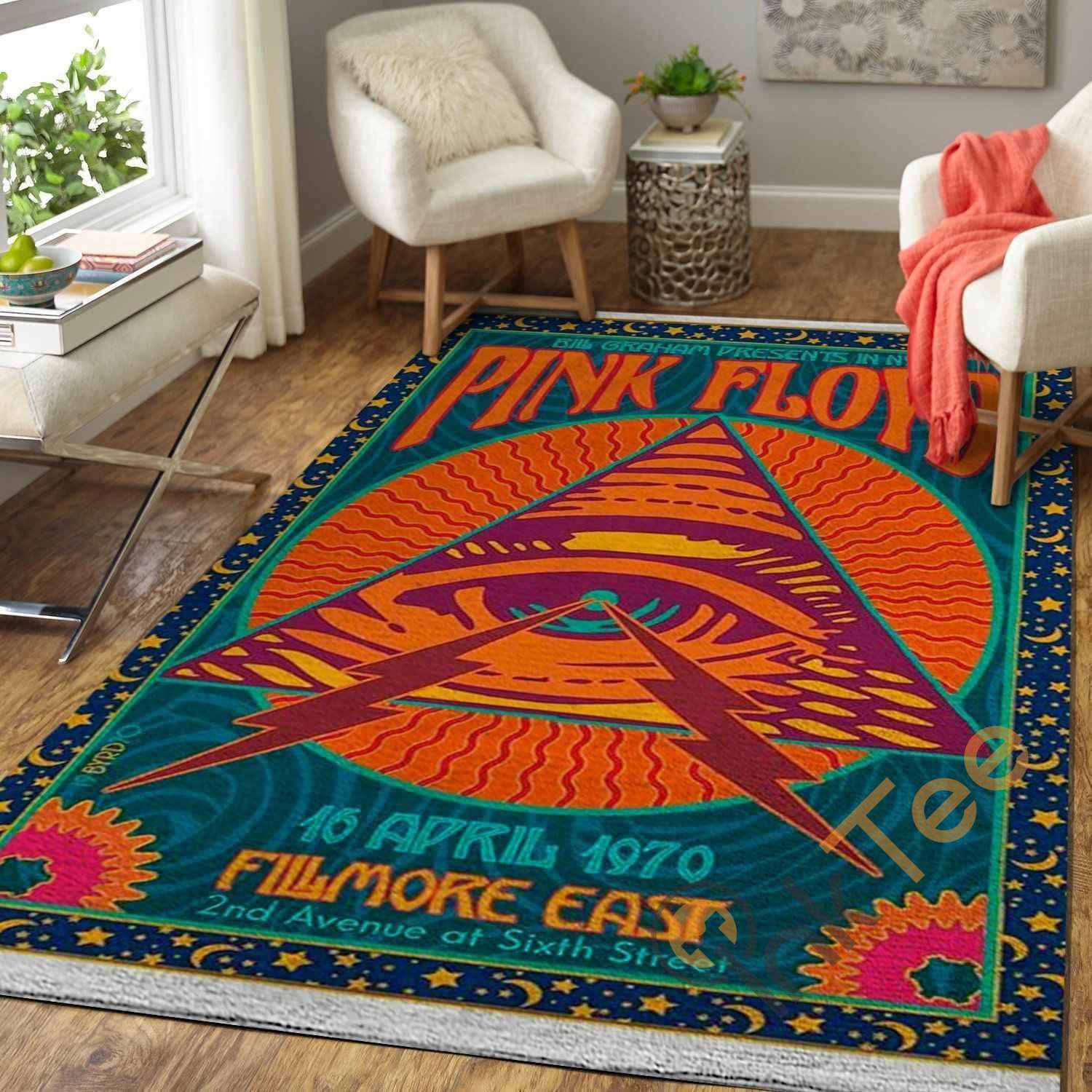Pink Floyd Area Rectangle Rug