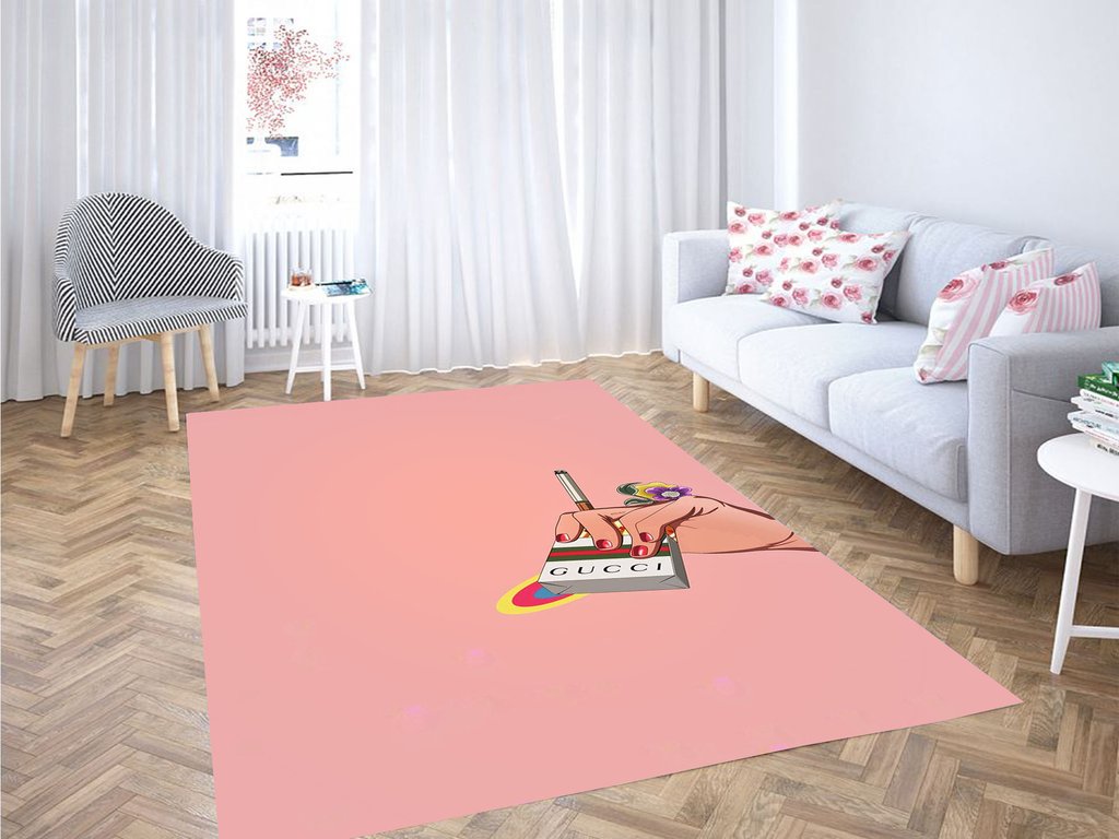 Pink Wallpaper Living Room Modern Carpet Rectangle Rug