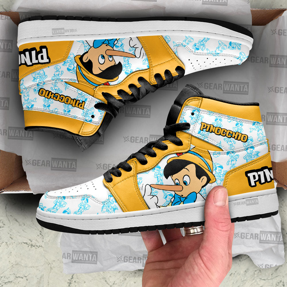 Pinocchio J1 Shoes For Cartoon Fans Sneakers, Air Jordan Hightop