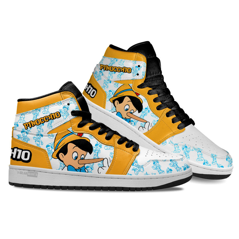 Pinocchio J1 Shoes For Cartoon Fans Sneakers, Air Jordan Hightop