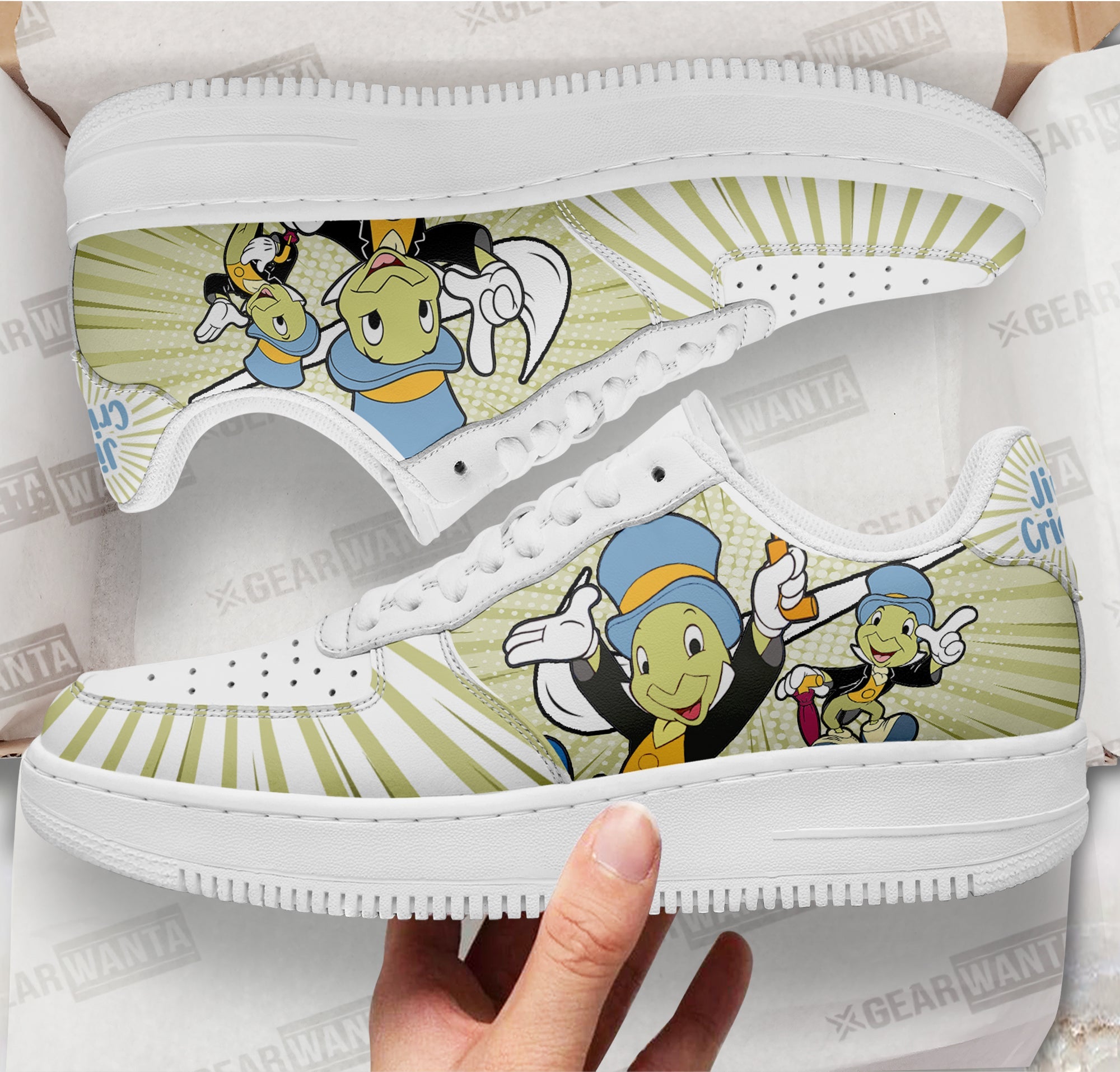 Pinocchio Jiminy Cricket Air Sneakers Custom