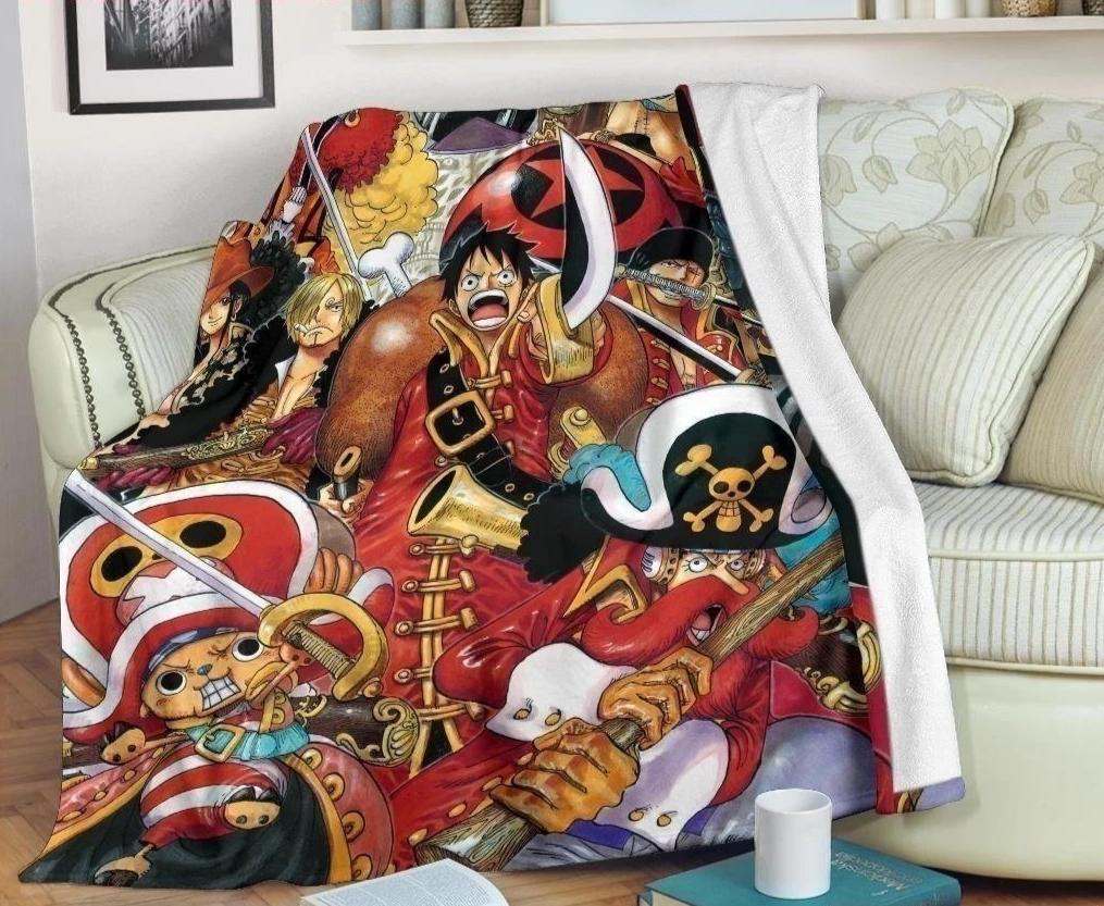 Pirate Crew One Piece Sherpa Blanket Cozy Blanket Fleece Blanket