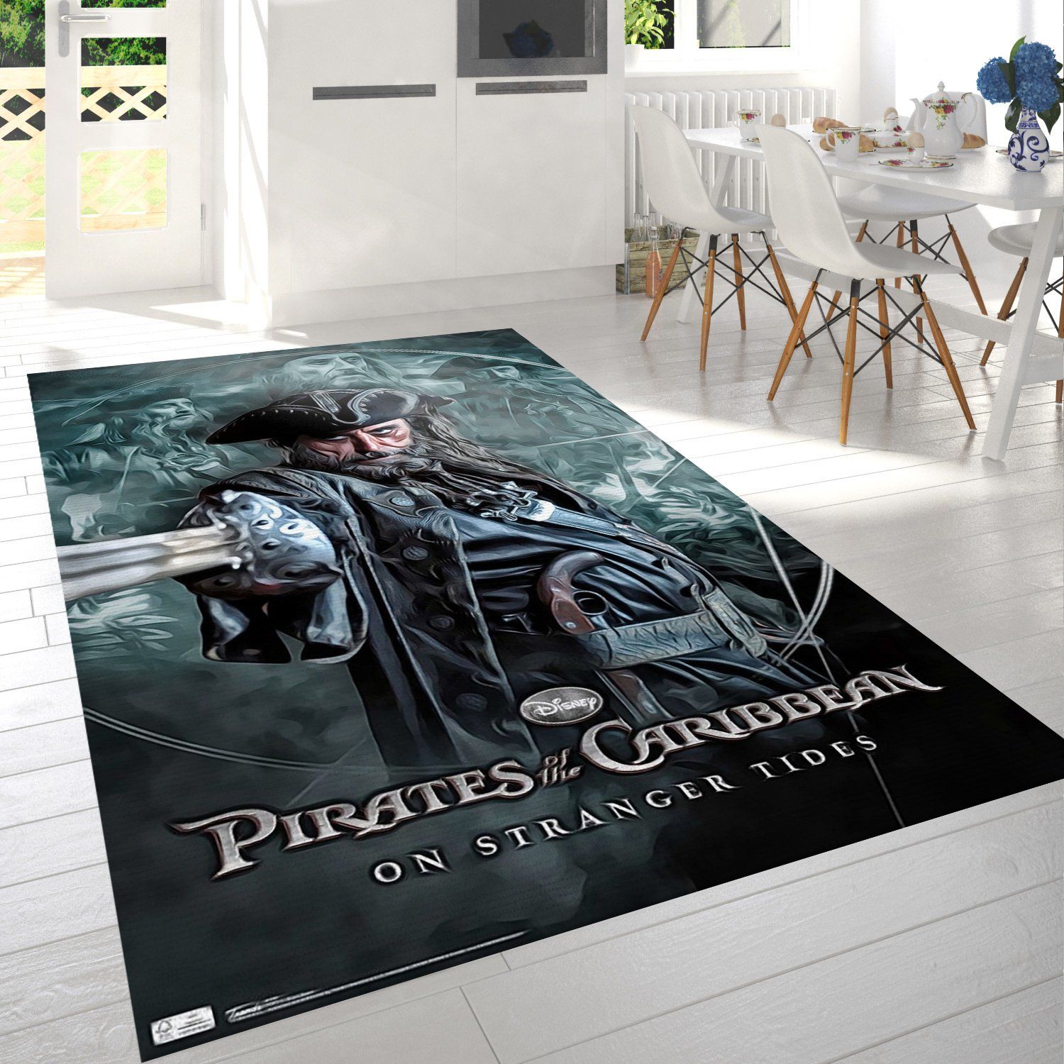 Pirates Of The Caribbean Blackbeard Rectangle Rug – Custom Size And Printing