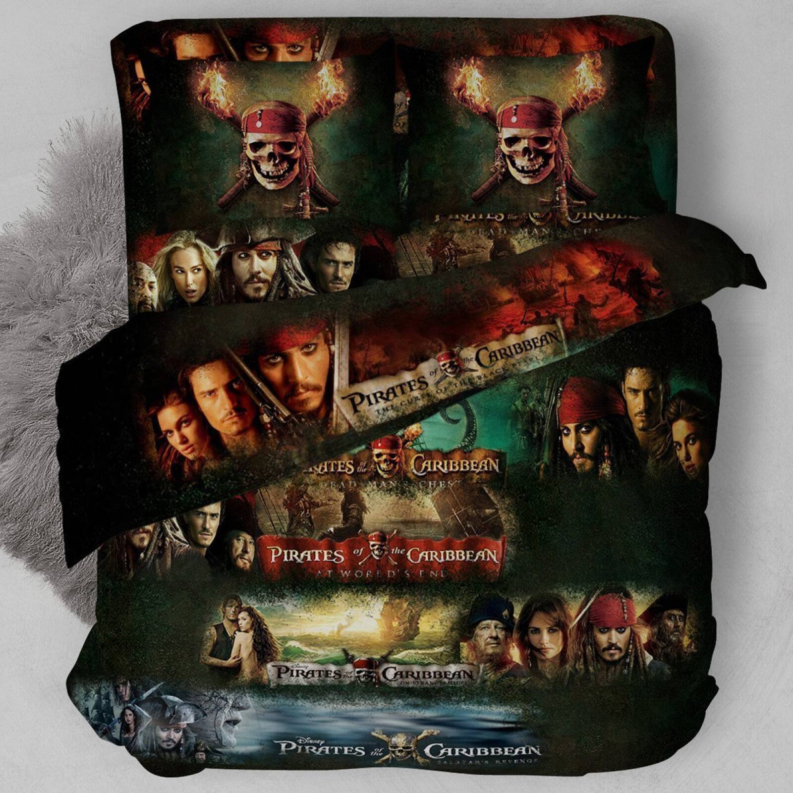 Pirates Of The Caribbean Series Season Duvet Cover Bedding Set