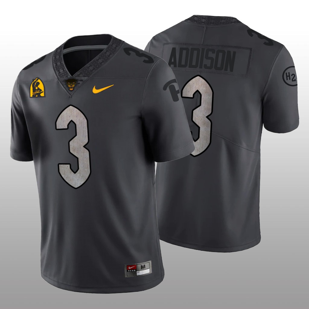 Pitt Panthers Jordan Addison Anthracite Limited Jersey Steel City - Men
