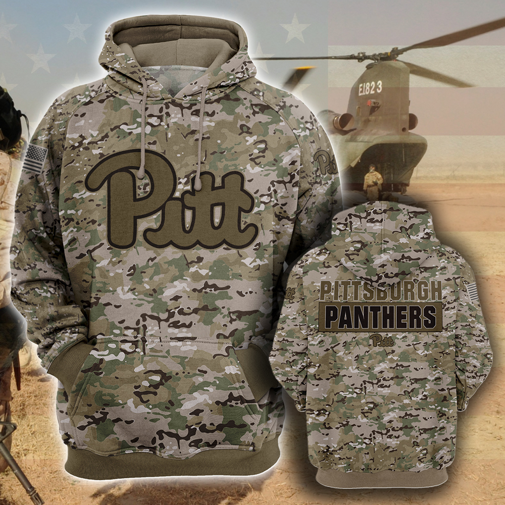 Pittsburgh Panthers 3D Hoodie Camo Style Gift For Fans