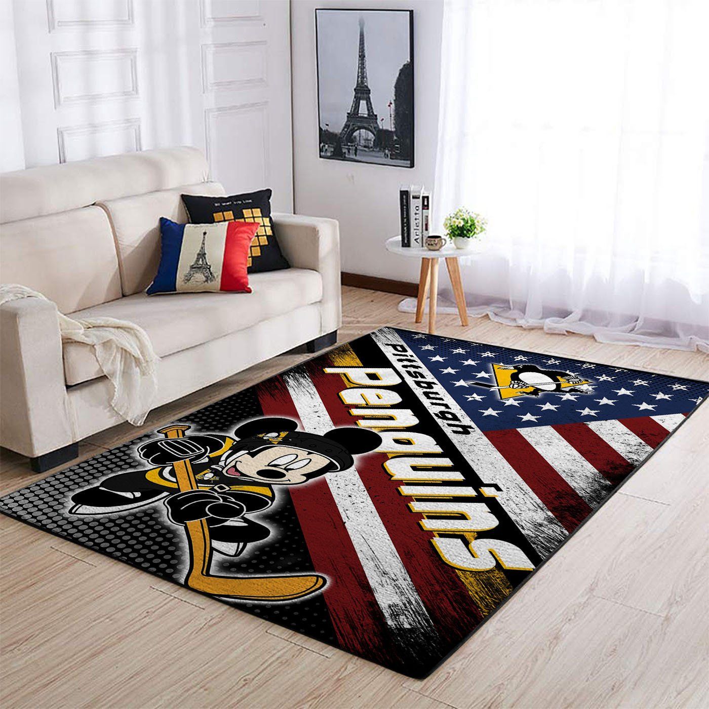 Pittsburgh Penguins Living Room Area Rectangle Rug