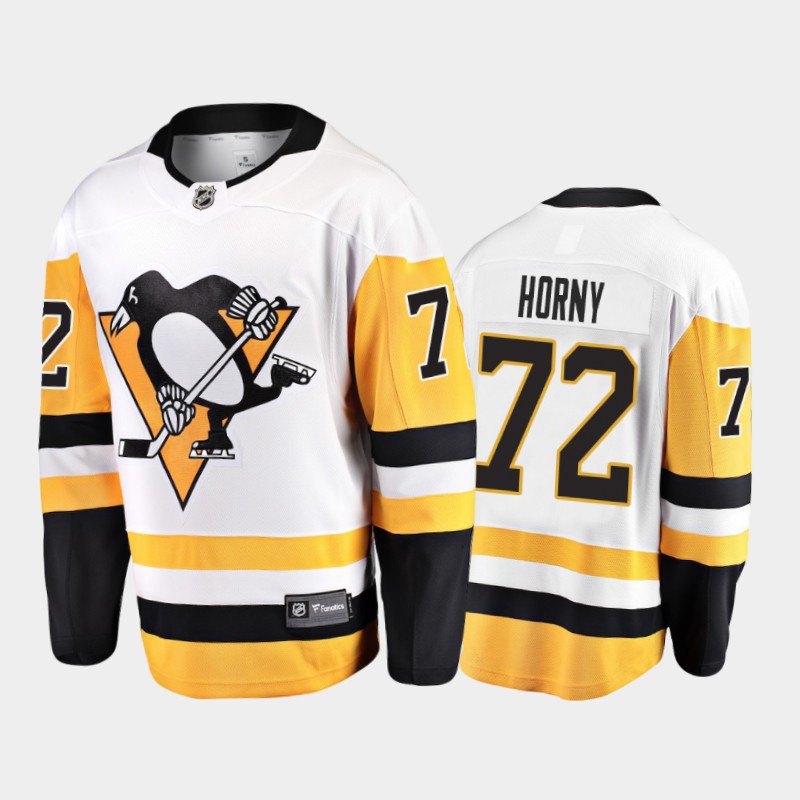 Pittsburgh Penguins Patric Hornqvist #72 Nickname White Away Breakaway Horny Jersey
