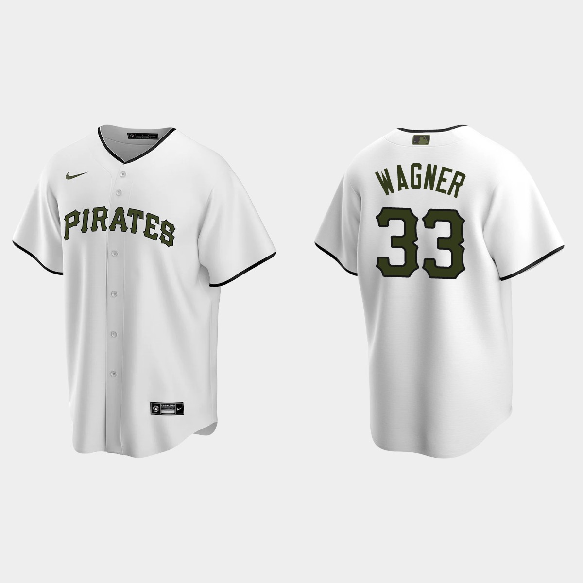Pittsburgh Pirates #33 Honus Wagner Alternate Jersey - White