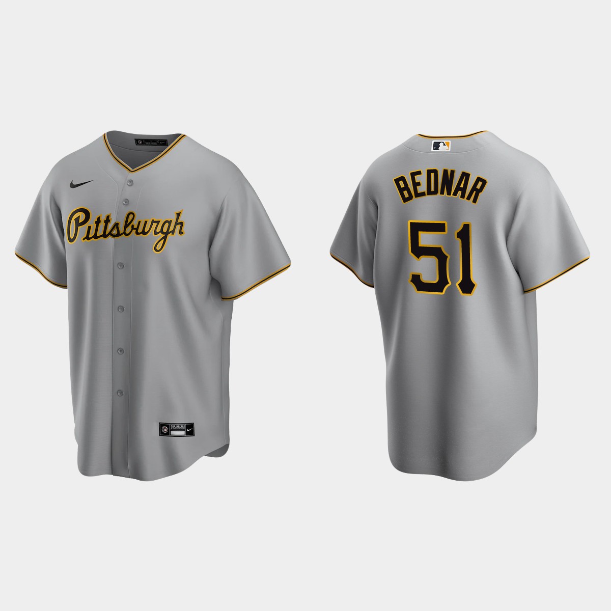 Pittsburgh Pirates David Bednar Road Jersey - Gray