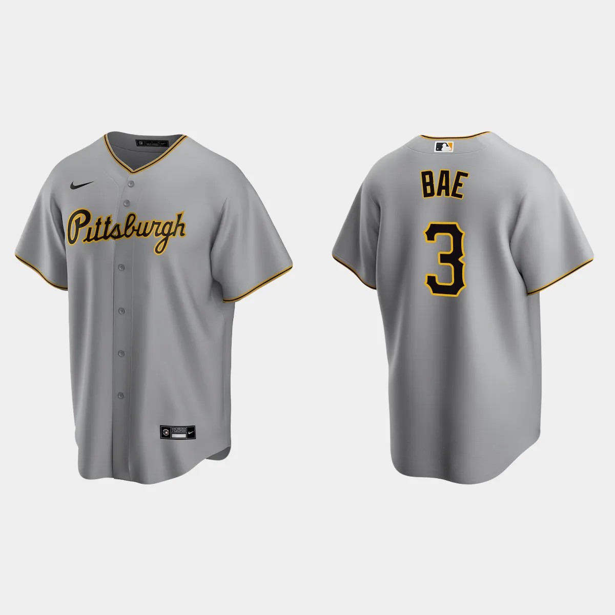 Pittsburgh Pirates Ji Hwan Bae Road Jersey - Gray