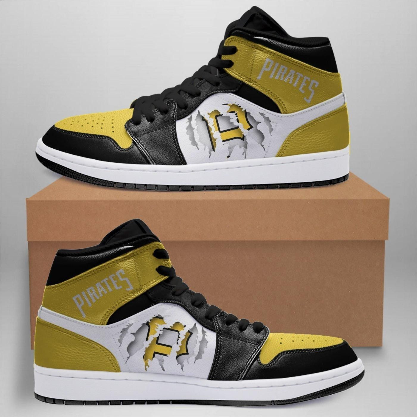 Pittsburgh Pirates MLB Shoes Gift For Fans Sneakers High Top Air Jordan Sneaker, Air Jordan Hightop