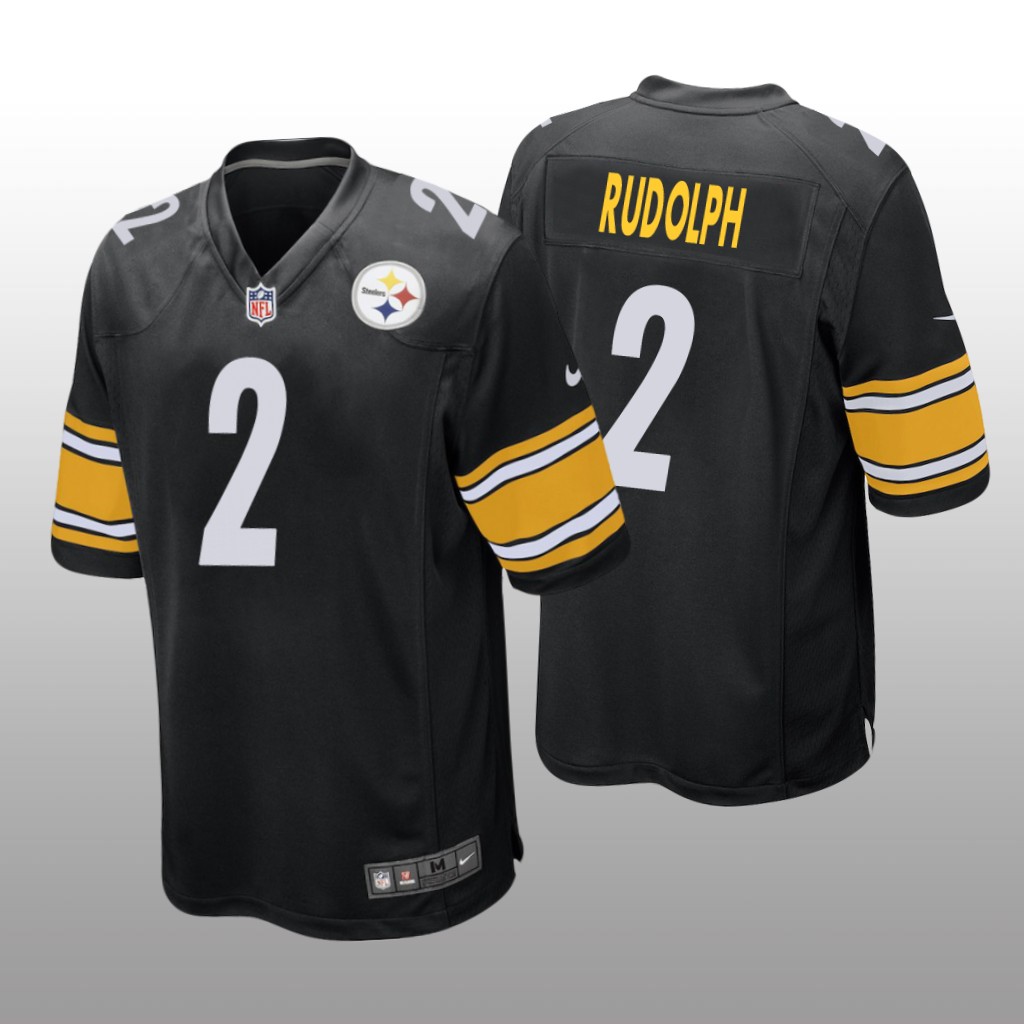 Pittsburgh Steelers #2 Black Men's Mason Rudolph Game Jersey