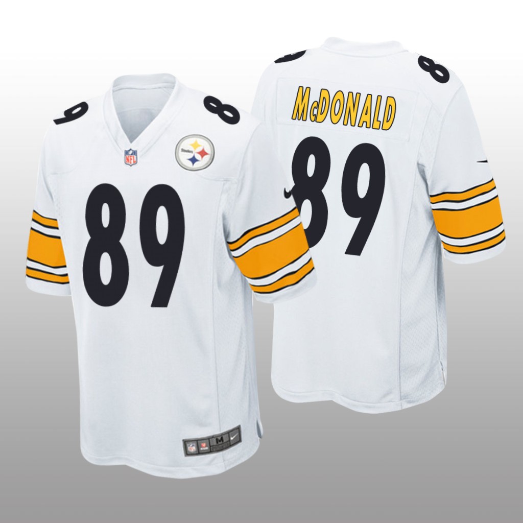 Pittsburgh Steelers #89 White Men's Vance McDonald Game Jersey